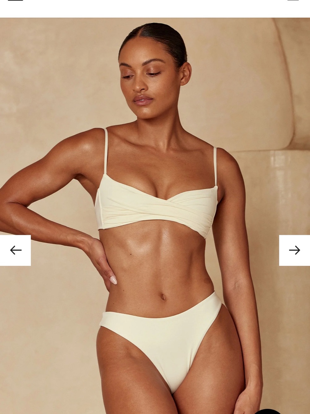 Monday Swimwear Bordeaux Top - Ivory × 1
Ivory / S